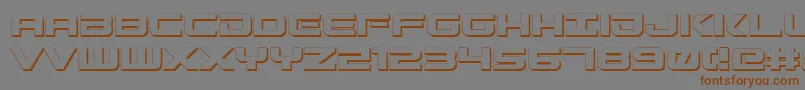 GunshipShadow-Schriftart – Braune Schriften auf grauem Hintergrund