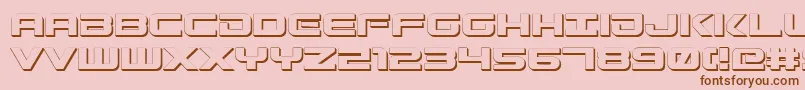 GunshipShadow Font – Brown Fonts on Pink Background