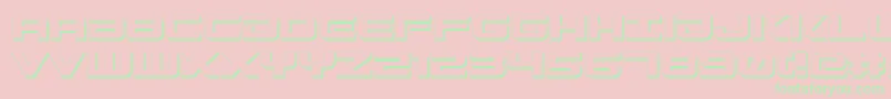 GunshipShadow Font – Green Fonts on Pink Background