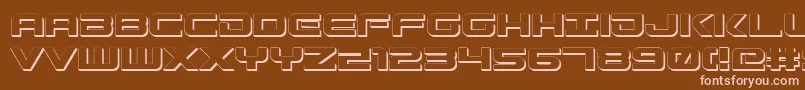 GunshipShadow Font – Pink Fonts on Brown Background