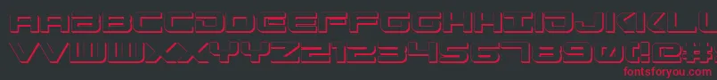 Czcionka GunshipShadow – czerwone czcionki na czarnym tle