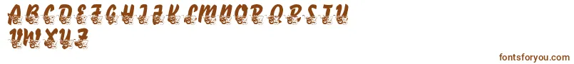LmsComedyOfTragedies Font – Brown Fonts on White Background
