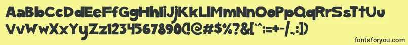 ScGumKids Font – Black Fonts on Yellow Background