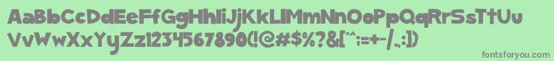 ScGumKids Font – Gray Fonts on Green Background