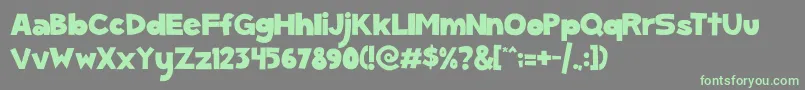 ScGumKids Font – Green Fonts on Gray Background