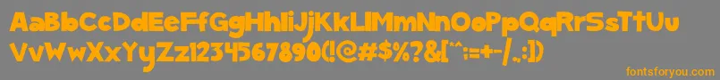 ScGumKids Font – Orange Fonts on Gray Background