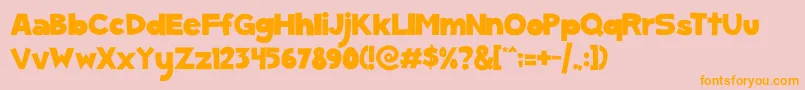 ScGumKids Font – Orange Fonts on Pink Background