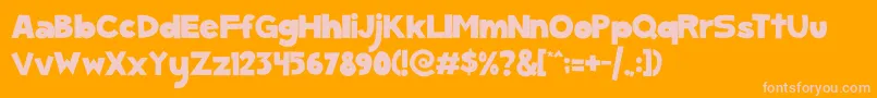 ScGumKids Font – Pink Fonts on Orange Background