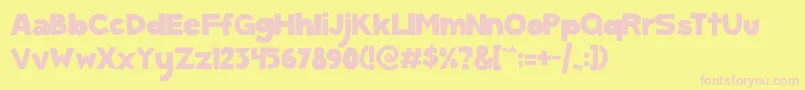 ScGumKids Font – Pink Fonts on Yellow Background