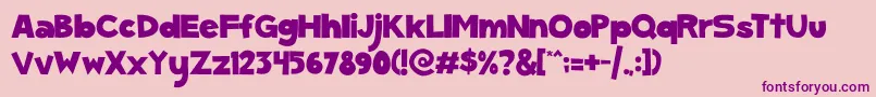 ScGumKids-fontti – violetit fontit vaaleanpunaisella taustalla