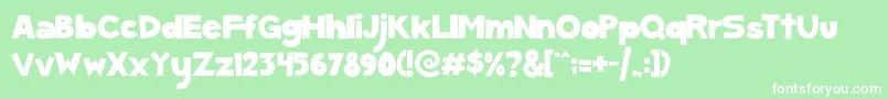 ScGumKids Font – White Fonts on Green Background