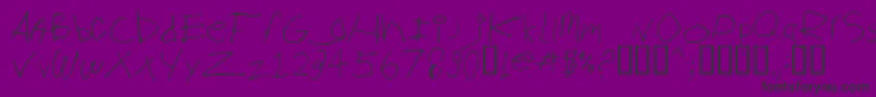 BigLog-Schriftart – Schwarze Schriften auf violettem Hintergrund