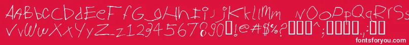 BigLog Font – White Fonts on Red Background