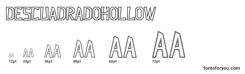 Размеры шрифта DescuadradoHollow