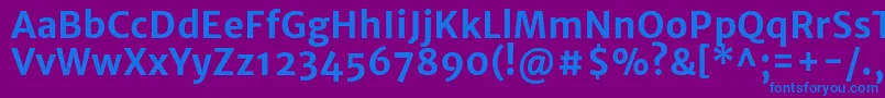 MerriweathersansBold Font – Blue Fonts on Purple Background