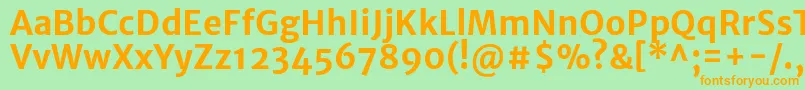 More about MerriweathersansBold Font MerriweathersansBold Font – Orange Fonts on Green Background
