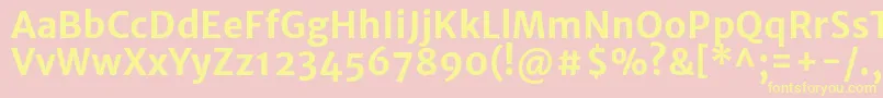 MerriweathersansBold Font – Yellow Fonts on Pink Background