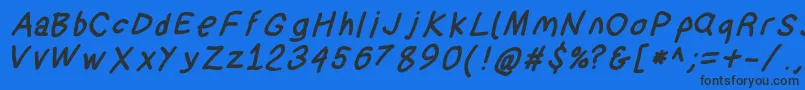 Suplexdriverblackobl Font – Black Fonts on Blue Background