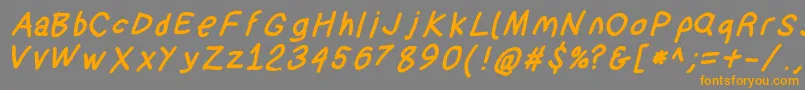 Suplexdriverblackobl Font – Orange Fonts on Gray Background