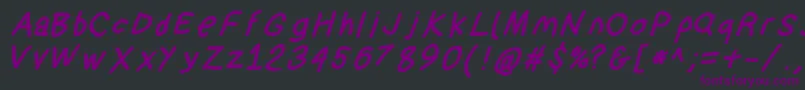 Suplexdriverblackobl Font – Purple Fonts on Black Background