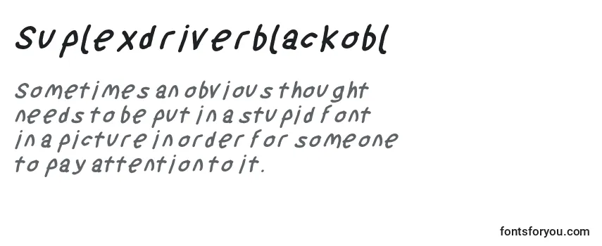 Review of the Suplexdriverblackobl Font
