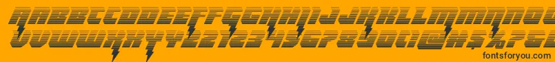 Thundertitangrad Font – Black Fonts on Orange Background