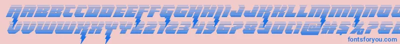 Thundertitangrad Font – Blue Fonts on Pink Background