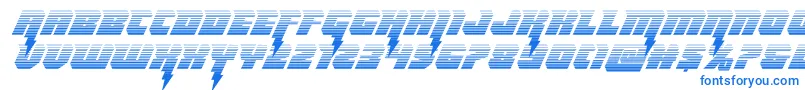 Thundertitangrad Font – Blue Fonts on White Background