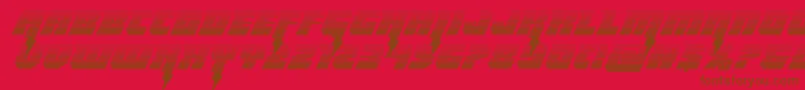 フォントThundertitangrad – 赤い背景に茶色の文字