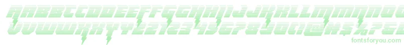 Thundertitangrad-Schriftart – Grüne Schriften auf weißem Hintergrund