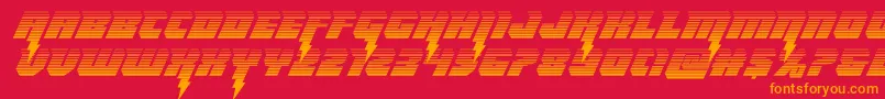 Thundertitangrad Font – Orange Fonts on Red Background