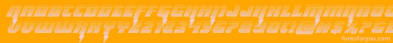 Thundertitangrad Font – Pink Fonts on Orange Background