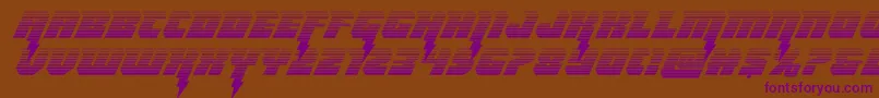 Thundertitangrad-Schriftart – Violette Schriften auf braunem Hintergrund