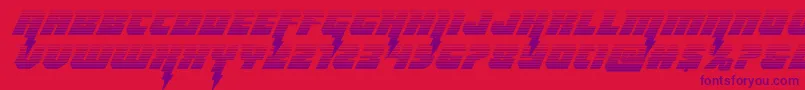Thundertitangrad Font – Purple Fonts on Red Background