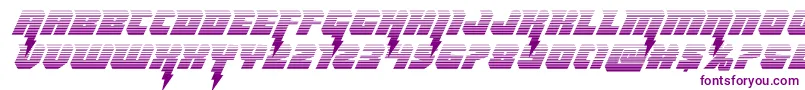 Шрифт Thundertitangrad – фиолетовые шрифты на белом фоне