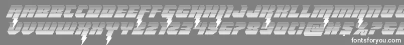 Thundertitangrad-Schriftart – Weiße Schriften auf grauem Hintergrund