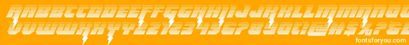 Police Thundertitangrad – polices blanches sur fond orange
