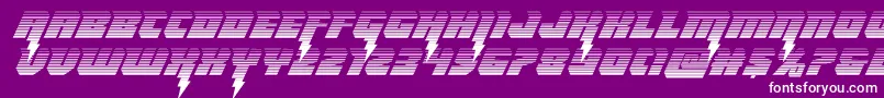 フォントThundertitangrad – 紫の背景に白い文字