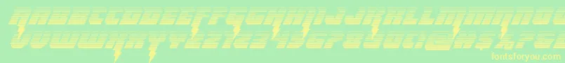 Thundertitangrad Font – Yellow Fonts on Green Background
