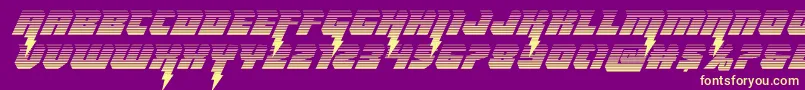 Thundertitangrad Font – Yellow Fonts on Purple Background