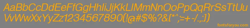 HeldustryftRegularItalic Font – Orange Fonts on Gray Background