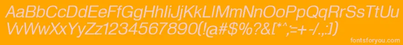 HeldustryftRegularItalic Font – Pink Fonts on Orange Background