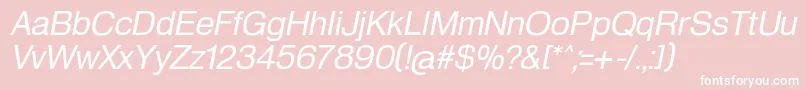 HeldustryftRegularItalic Font – White Fonts on Pink Background