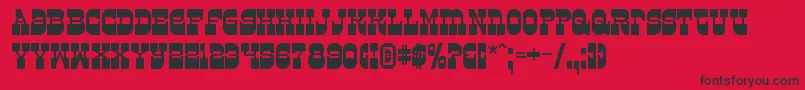 Superfly Font – Black Fonts on Red Background