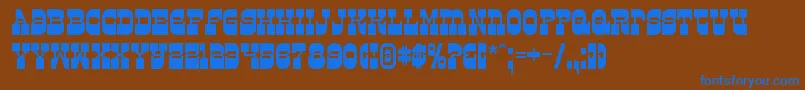 Шрифт Superfly – синие шрифты на коричневом фоне
