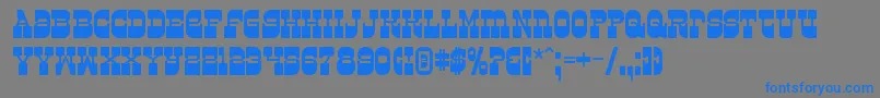 Superfly Font – Blue Fonts on Gray Background