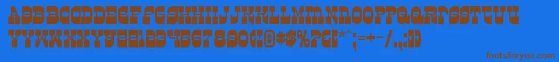 Шрифт Superfly – коричневые шрифты на синем фоне