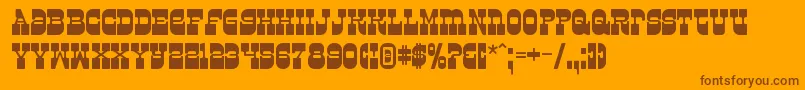 Superfly Font – Brown Fonts on Orange Background