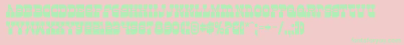 Шрифт Superfly – зелёные шрифты на розовом фоне