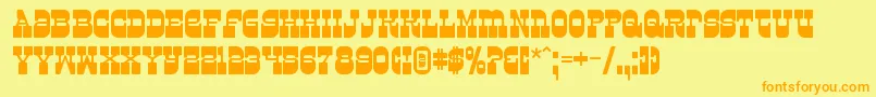 Superfly Font – Orange Fonts on Yellow Background